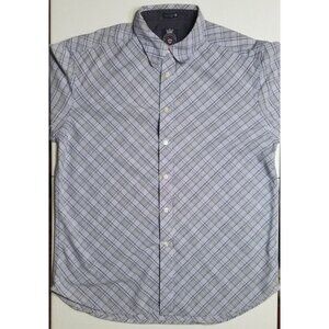Southbridge New York London Long Sleeve Blue Striped Button Up Shirt Men's XL
